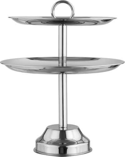 Al Saif Gallery Stainless Steel Serving Stand, 20 x 23 cm, Two-Tier - Silver product image 3