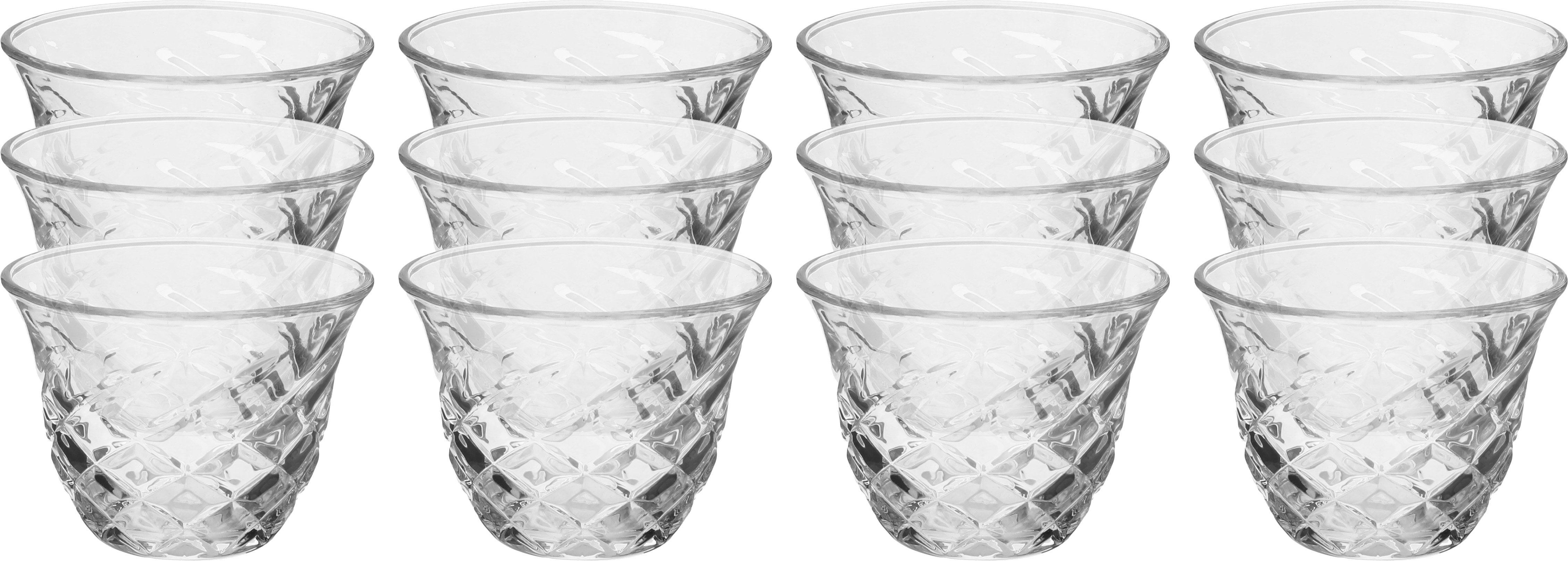 Eltaj Elzhaby Touch Glass Coffee Cup Set, 12 Pieces, 60 ml - Clear product image 1