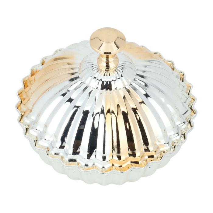 تمرية بغطاء استيل السيف غاليري، 10x10x7 سم - فضي ذهبي product image 2