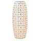 Al Saif Gallery Porcelain Decorative Vase, 10 x 10 x 25 cm, Round - White Golden product image 2