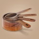 Al Saif Gallery Wooden Measuring Cups Set, 60/80/125/250 ml, 4 Pieces - Brown product image 1