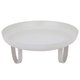 Al Saif Gallery painted iron serving stand, 20.5 x 20.5 x 8 cm, round, with legs - light gray product image 1
