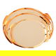 Al Saif Gallery steel topper set, 3 pieces, oval, patterned - gold product image 1