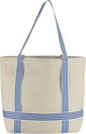 طقم شنطة قماش السيف غاليري، 2 قطعة، 38x15x35 سم - كريمي ازرق product image 3
