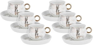 طقم فناجين قهوة تركي السيف غاليري، 12 قطعة - أبيض product image
