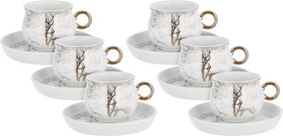 طقم فناجين قهوة تركي السيف غاليري، 12 قطعة - أبيض product image 1