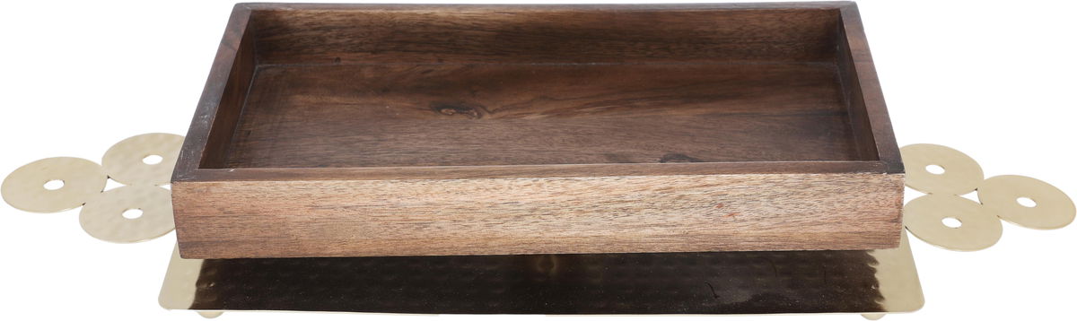 Saif Gallery wooden serving topper, 55 x 20 x 8 cm, with base - wooden product image