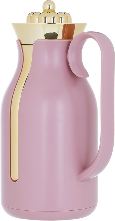 Timeless Rayana Thermos, 1 liter, golden lid, thermal glass inner shell, plastic outer shell - light pink product image 3