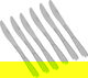 Al Saif Gallery Steel Knife Set, Engraved, 6 Pieces - Silver product image 1