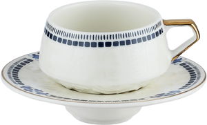 طقم فناجين قهوة تركي بورسلان السيف غاليري، 12 قطعة، 85 مل - ابيض ازرق product image 2