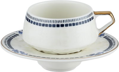 طقم فناجين قهوة تركي بورسلان السيف غاليري، 12 قطعة، 85 مل - ابيض ازرق product image 2