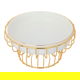 Al Saif Gallery porcelain dessert stand, 10 inches, circular, gold iron base - white product image 2
