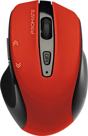 ماوس ضوئي لاسكلي بلاستيك بروميت، 6 أزرار، USB - أحمر product image