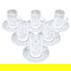 Al Saif Gallery glass jars and saucer set, 12 pieces, 100 ml - Clear product image 1