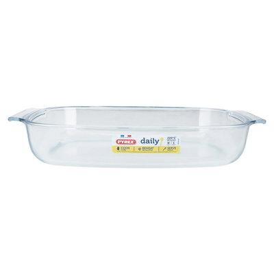 صينية فرن زجاج بايركس، 38×25 سم، 3.7 لتر، فرنسي - شفاف product image 2