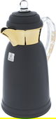 Al Saif Gallery Qamar thermos set, 1 liter, thermal glass inner container, steel outer shell - dark gray product image 7
