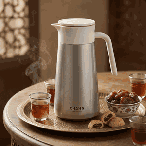 Shaha Thermos, Stainless Steel Inner Container, 1.9 Liters - Matte Silver Cream product image 2