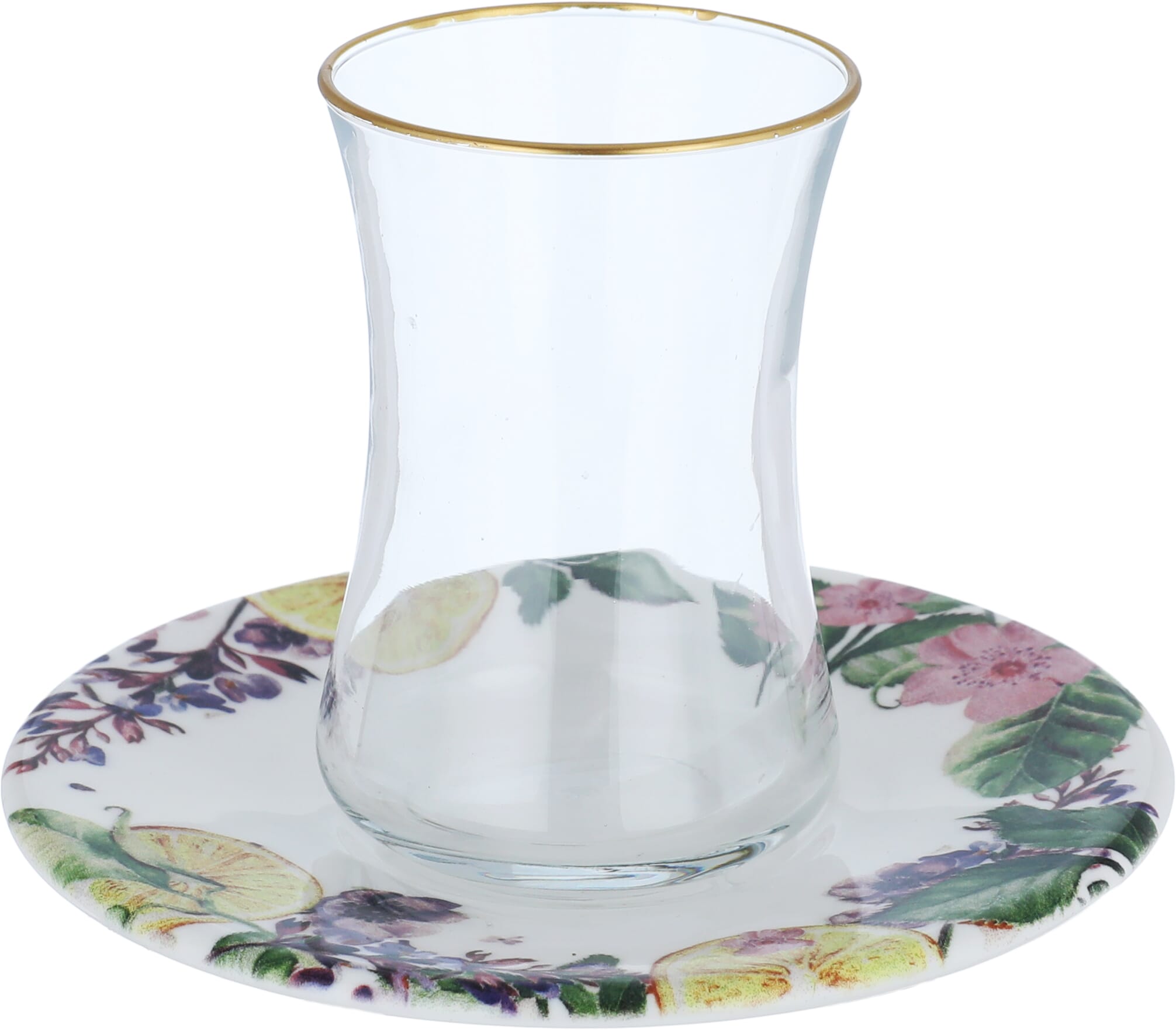 Al Saif Gallery glass jar set, lemon pattern dish, 2 pieces - white product image 1