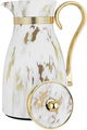 Al Saif Gallery Danat thermos set, 1/0.7 liter, golden handle, 2 pieces, thermal glass inner shell, plastic outer shell - white product image 5