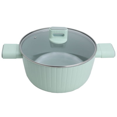 طقم قدور ألمنيوم بغطاء زجاج روبوست، 7 قطع - أخضر فاتح product image 4