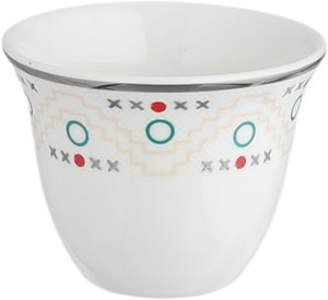 طقم فناجين قهوة سعودي بورسلان السيف غاليري، 12 قطعة، منقوش - متعدد الألوان product image 2