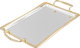 Al Saif Gallery Stainless Steel Serving Tray, 3 Pieces, Rectangle - Silver Gold product image 2