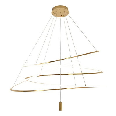 Norco Modern Aluminum Acrylic Chandelier, 3000K, 60W, 120x150cm - Gold product image 2