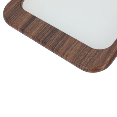 Tofariyah SteelAl Saif Gallery, 45 x 30.2 x 4.2 cm, rectangle, wooden edge, large - white product image 3