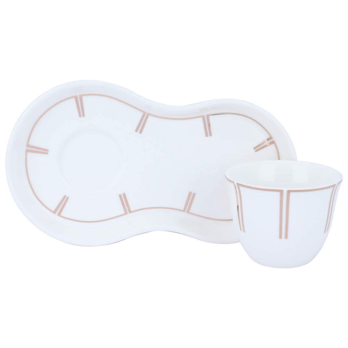 Al Saif Gallery coffee cup set, porcelain, 12 pieces - white product image