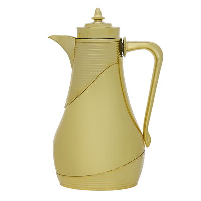Al Saif Gallery Lujain thermos set, 1 liter, thermal glass inner shell, plastic outer shell - gold product image 3