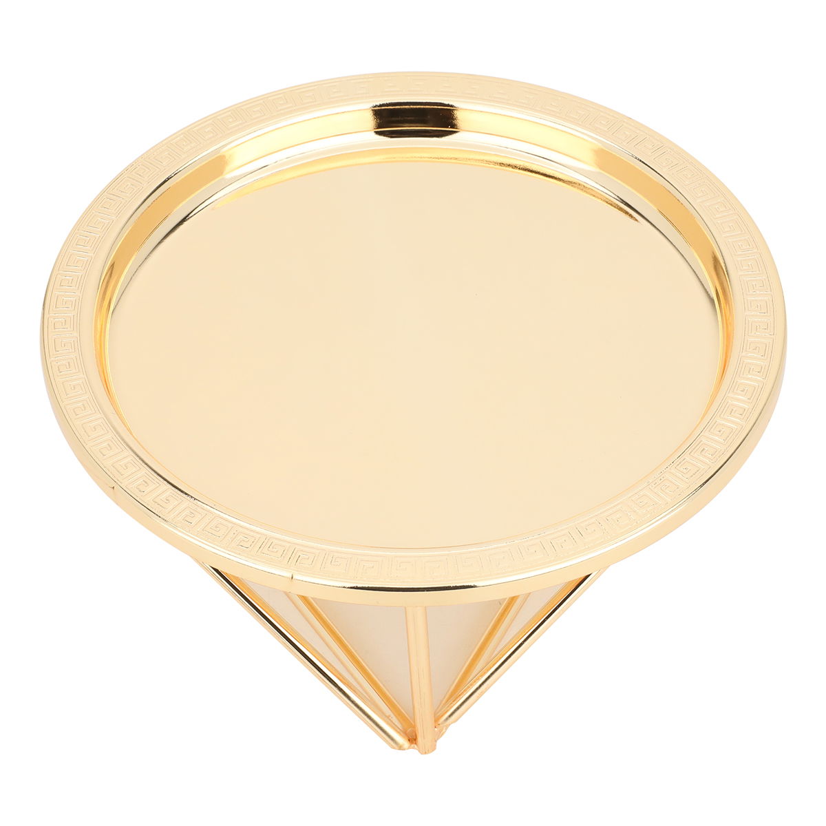 Steel tray with Dania base, 19 x 19 x 7 cm, small, round - gold product image 2