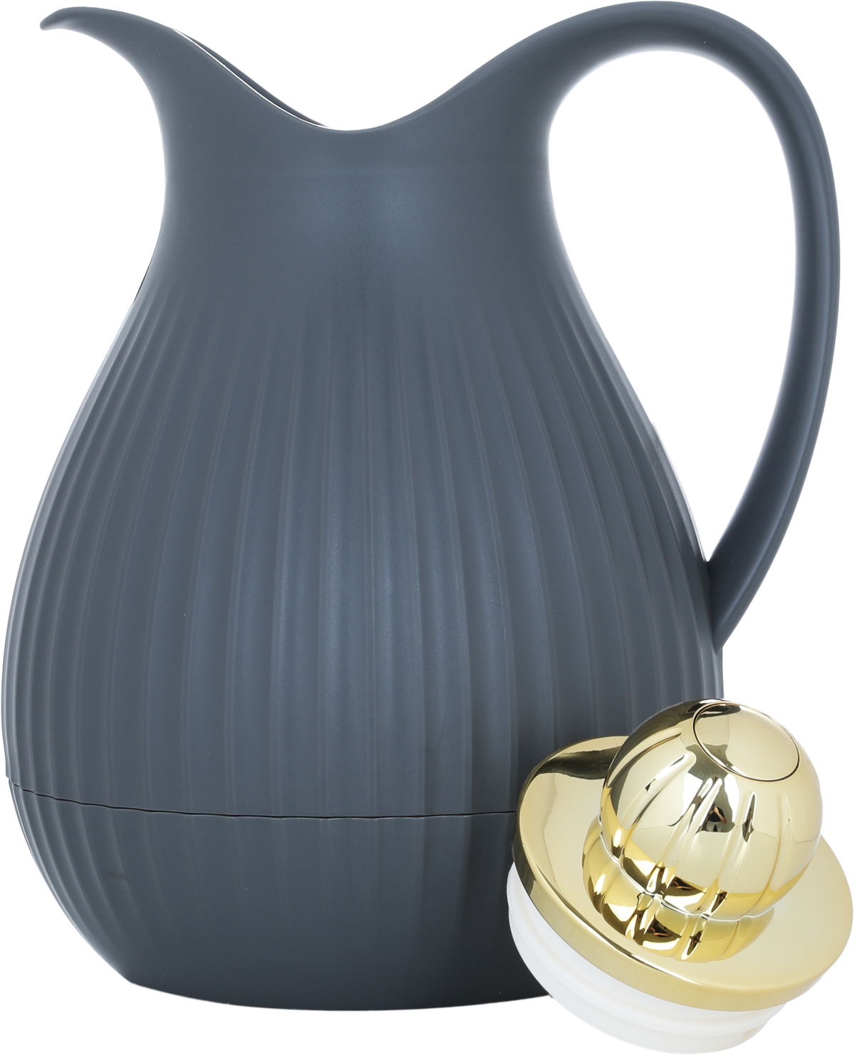 Everest Ramira Thermos, 1 liter, gilded, thermal glass inner shell, plastic outer shell - dark gray product image 4