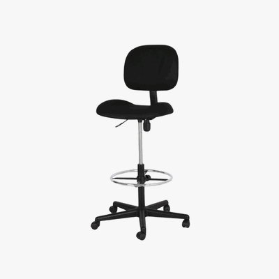 كرسي بار مودرن معدن، 115×45×60 سم، قاعدة قماش - اسود product image 3