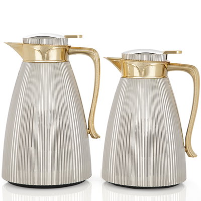 طقم ترامس سديم السيف غاليري، 1 / 0.7 لتر، 2 قطعة، حافظة داخلية زجاج حراري، هيكل خارجي ستاينلس استيل - فضي ذهبي product image 3