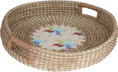 سلة تقديم خوص السيف غاليري، 45 سم، دائري - متعدد الألوان product image 2