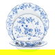 طقم عشاء بورسلان مشجر أزرق السيف غاليري، 24 قطعة - أبيض product image 1