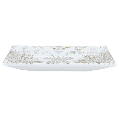 طقم صحن تقديم بورسلان السيف غاليري، 3 قطع، نقش مشجر - ذهبي product image 3