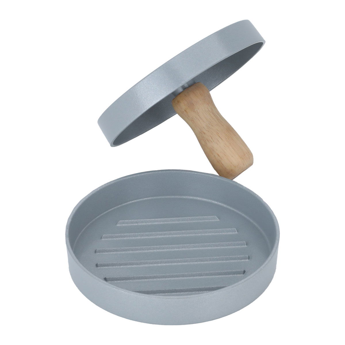 مكبس برجر استيل السيف غاليري، بيد خشبي - رمادي product image 2
