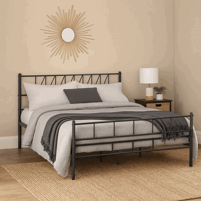 سرير حديد، 45×180×200 سم - أسود product image 2