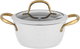 Rocky Granite Cookware Set with Glass Lid and Gold Handle, 7 Pieces - Beige product image 2