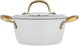 Rocky Granite Cookware Set with Glass Lid and Gold Handle, 7 Pieces - Beige product image 3