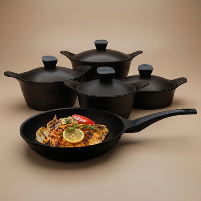 Tornado Granite Set, 9 Pieces - Brown product image 1