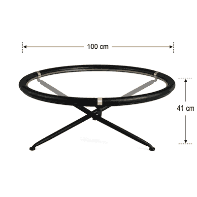 طقم طاولات زجاج و معدن، 3 قطع - اسود product image 2