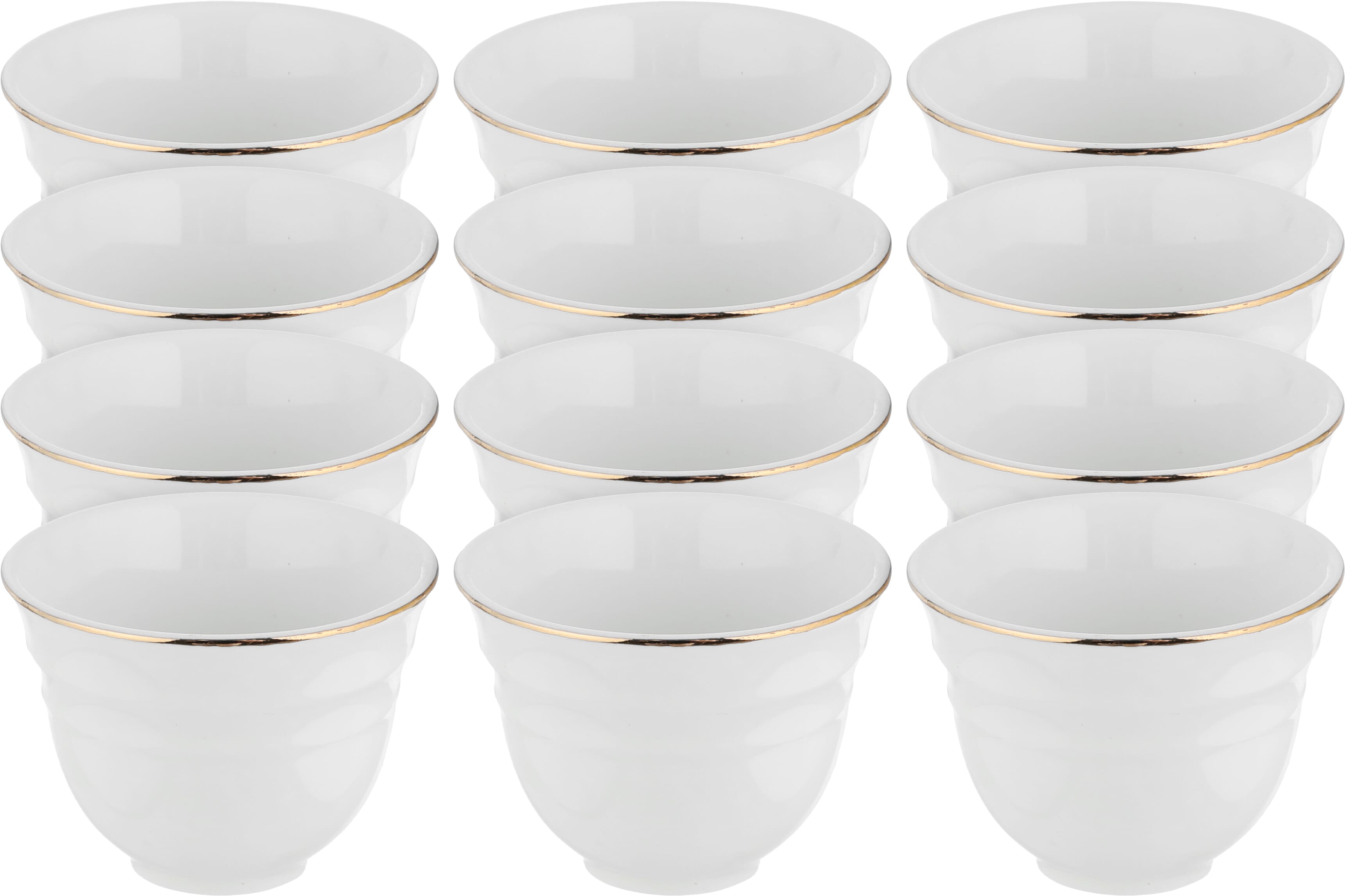 طقم فناجين قهوة بورسلان السيف غاليري، 12 قطعة - ابيض product image