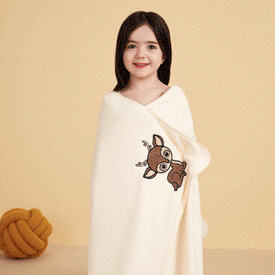 منشفة اطفال كورال فليس ريفي، 140×80 سم - ابيض product image 5
