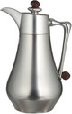 Al Saif Gallery Al Dana 2 Thermos Set, , 1/1 Liter, 2 Pieces, Glass Inner Container, Stainless Steel Outer Body, Push Button - Matte Wood Finish Silver product image 3