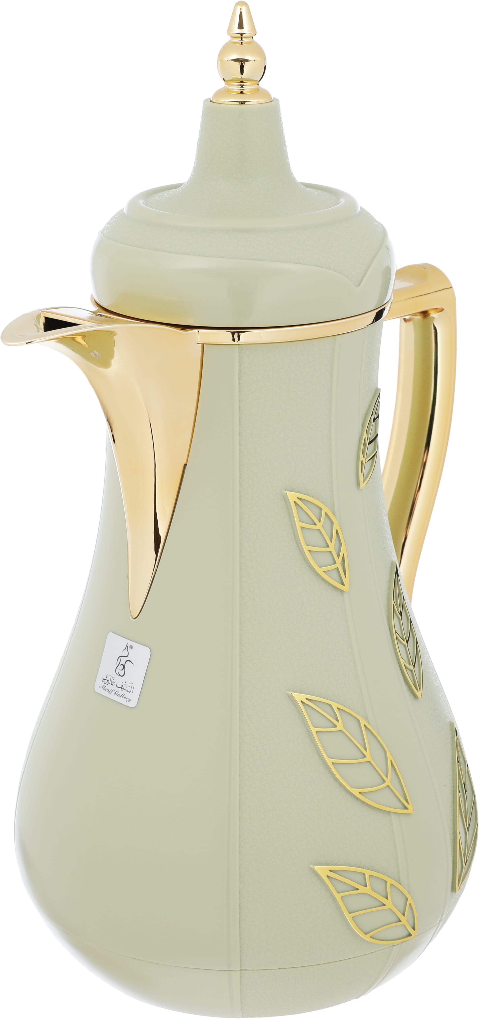 Al Saif Gallery thermos set, two pieces, 1 liter, glass inner container, plastic outer shell - light green product image 7