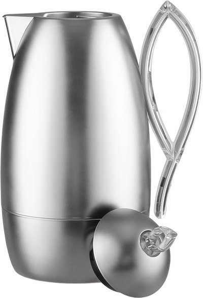 Al Saif Gallery Al Ola Thermos Set, 21 Pieces, with Serving Tray, Tea & Coffee Cups - Transparent Silver product image 7