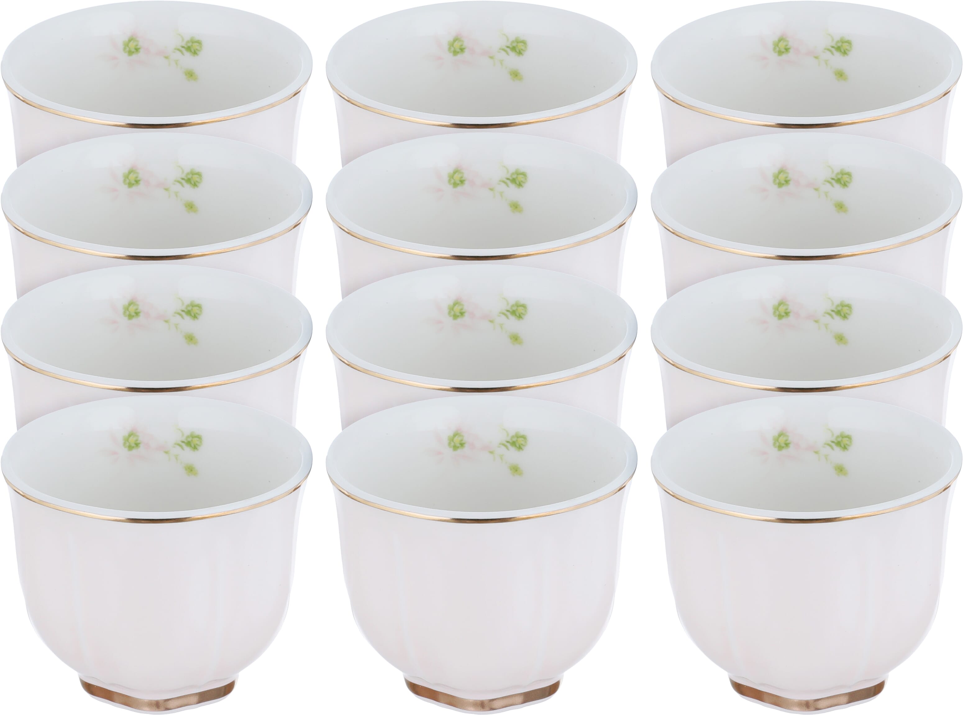 Al Saif Gallery Porcelain Coffee Cup Set, 12 Pieces - Light Pink product image 1