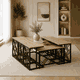 طقم طاولات خشب MDF و معدن، 7 قطع - اسود بني product image 1
